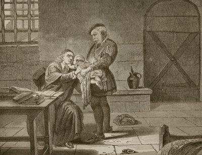 Laurence Saunders, the Martyr, Saying Farewell to His Child, Engraved by Butterworth and Heath by Charles West Cope